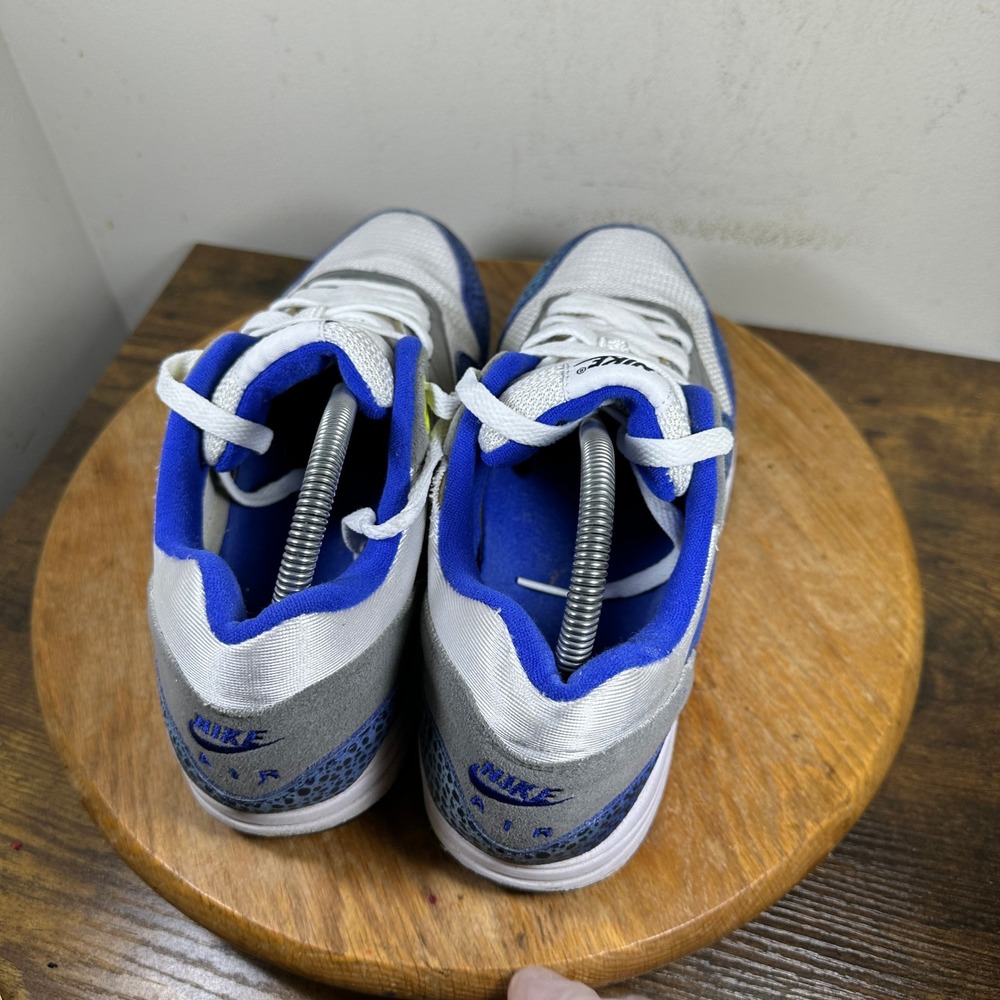Nike Air Max 1 Safari Pack White Blue Grey 308866-142 Mens Size 11 2009 Vintage - Picture 6 of 9